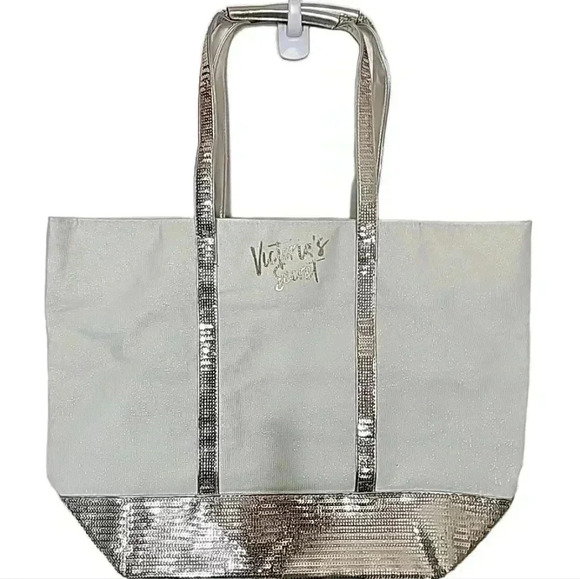 Victoria's Secret Tote bag Gold Sparkle. Nwt - Picture 2 of 6